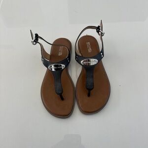 Michael Kors Black and Brown Sandals